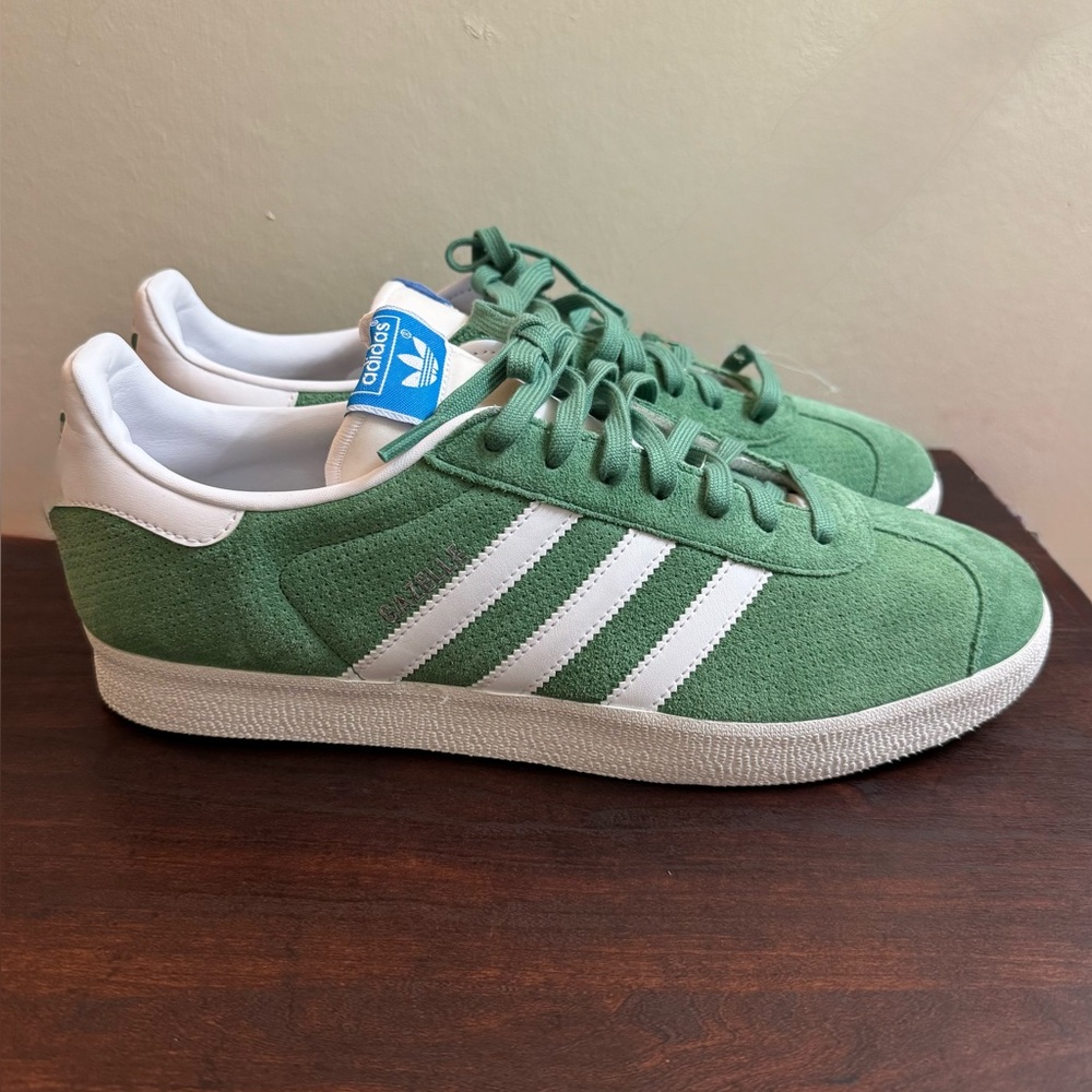 Adidas Gazelle Suede Green/White – Men’s Size 12 – NEW - Picture 5 of 11